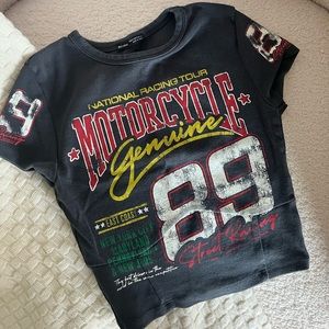 BERSHKA RACING CROP TOP 🏁🏎️